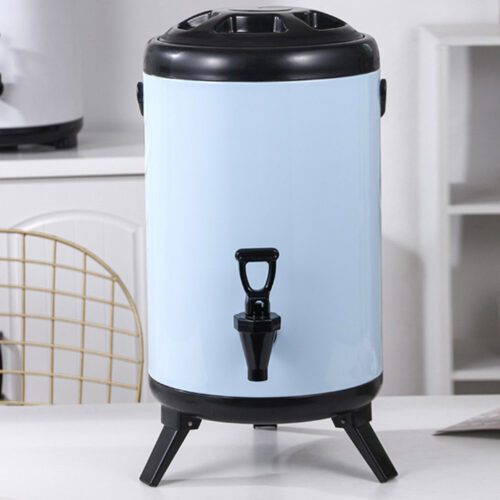 8X 8L Stainless Steel Insulated Drink Barrel Hot Cold Beverage Dispenser with Faucet White - Image 8