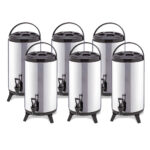 6X 18L Portable Insulated Cold/Heat Coffee Tea Beer Barrel Brew Pot with Dispenser