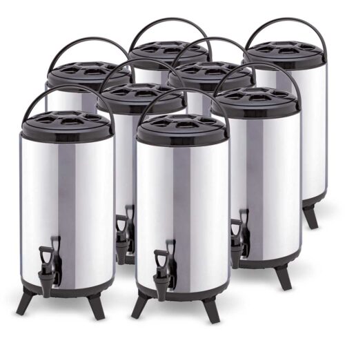 8X 12L Portable Insulated Cold/Heat Coffee Tea Beer Barrel Brew Pot with Dispenser