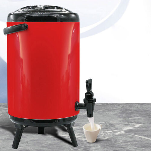 8X 10L Stainless Steel Insulated Drink Barrel Hot Cold Beverage Dispenser with Faucet Red - Image 3