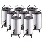 8X 14L Portable Insulated Cold/Heat Coffee Tea Beer Barrel Brew Pot with Dispenser