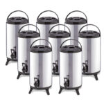 8X 16L Portable Insulated Cold/Heat Coffee Tea Beer Barrel Brew Pot with Dispenser