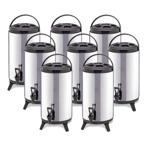 8X 16L Portable Insulated Cold/Heat Coffee Tea Beer Barrel Brew Pot with Dispenser