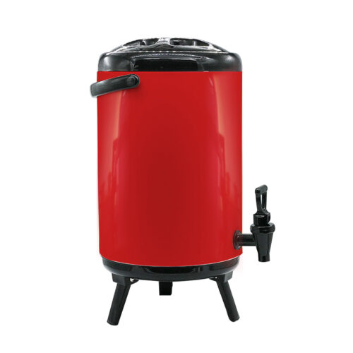 8X 14L Stainless Steel Insulated Drink Barrel Hot Cold Beverage Dispenser with Faucet Red - Image 4