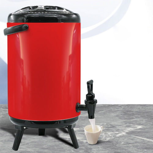 8X 14L Stainless Steel Insulated Drink Barrel Hot Cold Beverage Dispenser with Faucet Red - Image 7