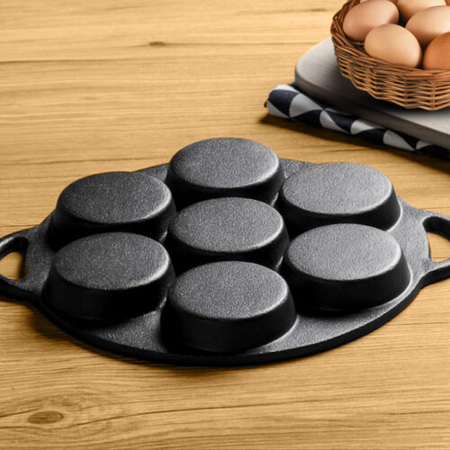 31.5cm Cast Iron Takoyaki Fry Pan Octopus Balls Maker 7 Hole Cavities Grill Mold - Image 4