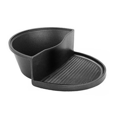 2 in 1 Cast Iron Ribbed Fry Pan Skillet Griddle BBQ Steamboat Hot Pot