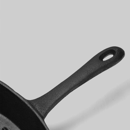 26cm Square Ribbed Cast Iron Frying Pan Skillet Steak Sizzle Platter with Handle - Image 4