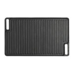 45cm Cast Iron Portable Fry BBQ Grill Plate Cooking Pan Tray with Handle