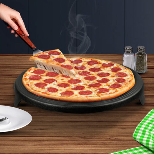 33CM Reversible Round Cast Iron Crepes Pan Baking Cookie Pancake Pizza Bakeware - Image 7