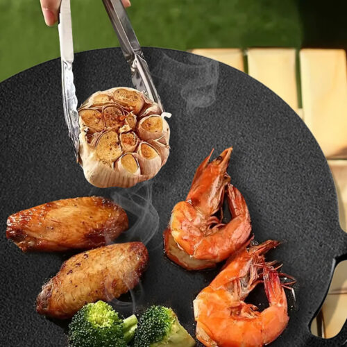 40X33cm Cast Iron Induction Crepes Pan Baking Cookie Pancake Pizza Bakeware - Image 5