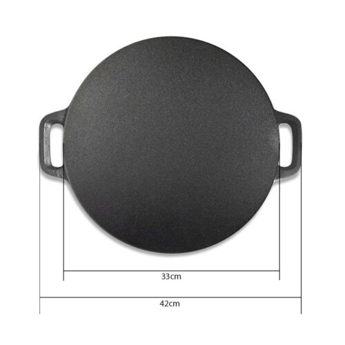 40X33cm Cast Iron Induction Crepes Pan Baking Cookie Pancake Pizza Bakeware - Image 8