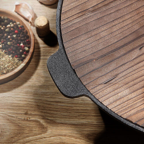 31cm Commercial Cast Iron Wok FryPan Fry Pan - Image 5