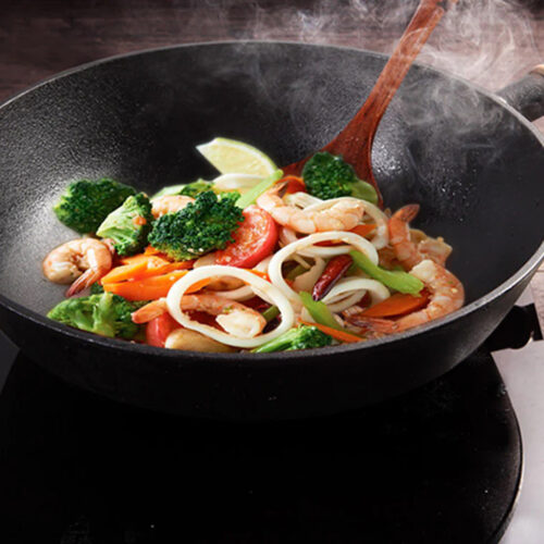 31cm Commercial Cast Iron Wok FryPan Fry Pan - Image 9