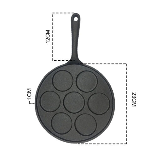 2x 23cm Cast Iron Takoyaki Fry Pan Octopus Balls Maker 7 Hole Cavities Grill Mold - Image 7