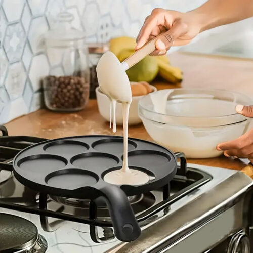 2x 23cm Cast Iron Takoyaki Fry Pan Octopus Balls Maker 7 Hole Cavities Grill Mold - Image 9