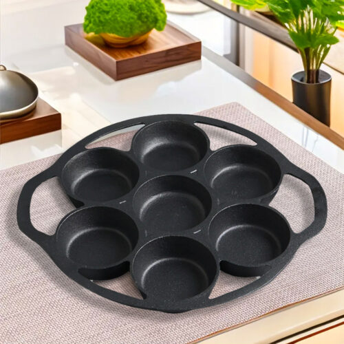 2x 32cm Cast Iron Takoyaki Fry Pan Octopus Balls Maker 7 Hole Cavities Grill Mold - Image 3