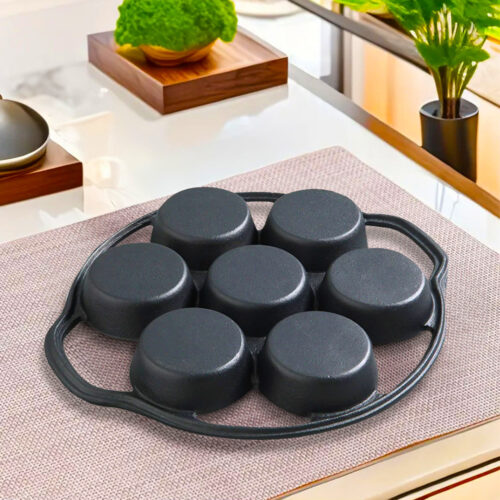 2x 32cm Cast Iron Takoyaki Fry Pan Octopus Balls Maker 7 Hole Cavities Grill Mold - Image 5