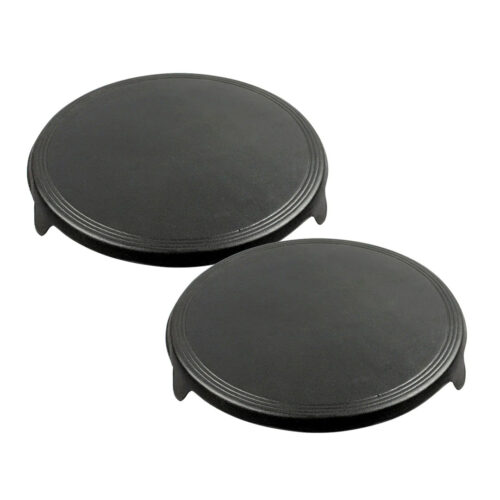 2x 33CM Reversible Round Cast Iron Induction Crepes Pan Baking Cookie Pancake Pizza Bakeware