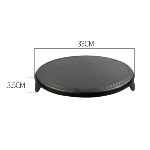 2x 33CM Reversible Round Cast Iron Induction Crepes Pan Baking Cookie Pancake Pizza Bakeware - Image 6