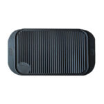 47cm Cast Iron Ridged Griddle Hot Plate Grill Pan BBQ Stovetop