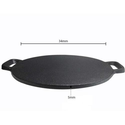 Cast Iron Induction Crepes Pan Baking Cookie Pancake Pizza Bakeware - Image 2