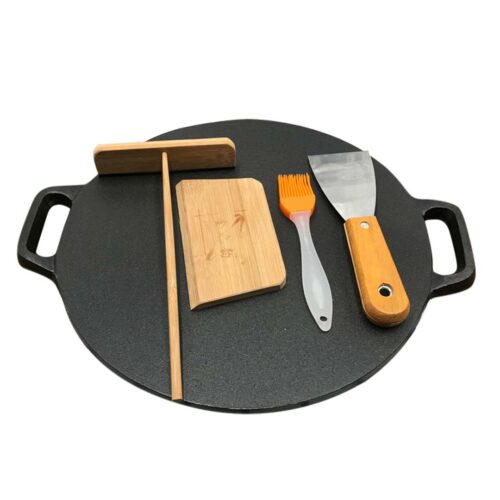 Cast Iron Induction Crepes Pan Baking Cookie Pancake Pizza Bakeware - Image 4