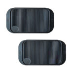 2x 47cm Cast Iron Ridged Griddle Hot Plate Grill Pan BBQ Stovetop
