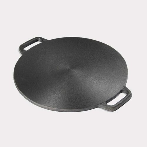 2x Cast Iron Induction Crepes Pan Baking Cookie Pancake Pizza Bakeware - Image 3