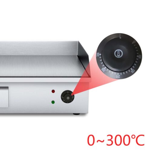 2x Electric Stainless Steel Flat Griddle Grill BBQ Hot Plate 2200W - Image 5