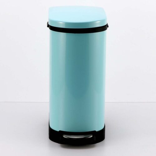 Foot Pedal Stainless Steel Rubbish Recycling Garbage Waste Trash Bin 10L U Blue - Image 2