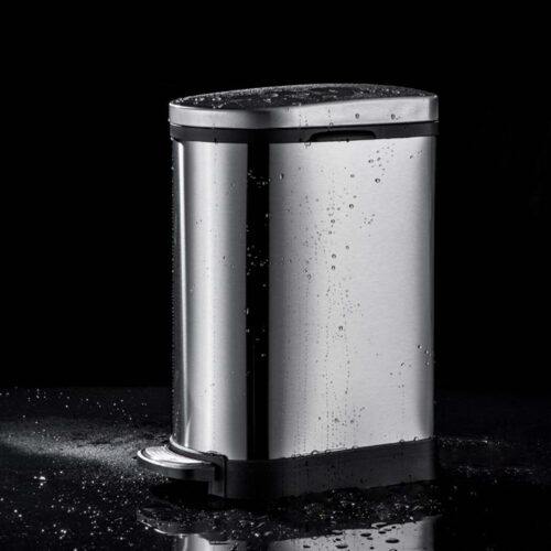 Foot Pedal Stainless Steel Rubbish Recycling Garbage Waste Trash Bin 10L U - Image 7