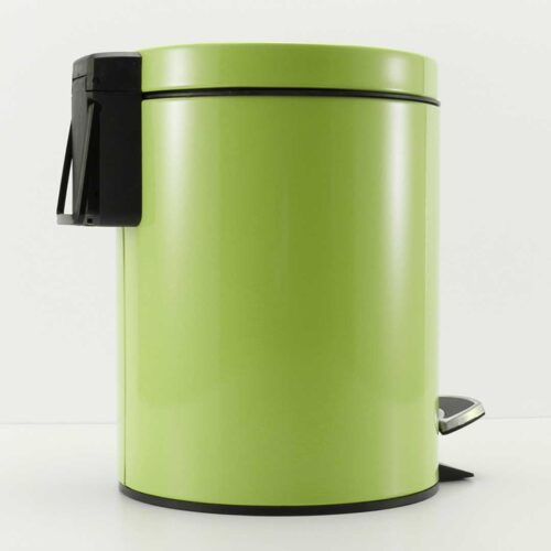2x 7L Foot Pedal Stainless Steel Rubbish Recycling Garbage Waste Trash Bin Round Green - Image 3