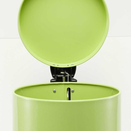 2x 7L Foot Pedal Stainless Steel Rubbish Recycling Garbage Waste Trash Bin Round Green - Image 5