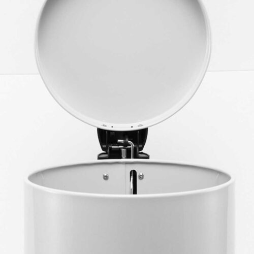 2x 7L Foot Pedal Stainless Steel Rubbish Recycling Garbage Waste Trash Bin Round White - Image 5