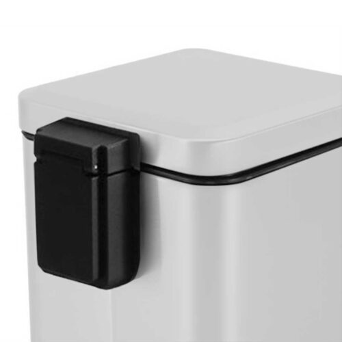 2x 12L Foot Pedal Stainless Steel Rubbish Recycling Garbage Waste Trash Bin Square White - Image 4