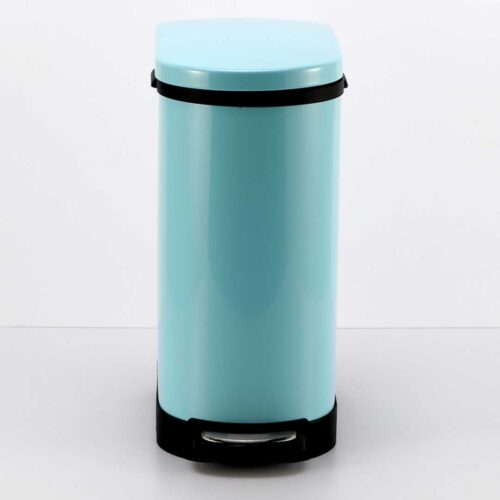 2x 10L Foot Pedal Stainless Steel Rubbish Recycling Garbage Waste Trash Bin U Blue - Image 2