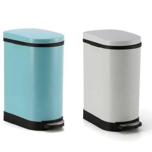 2x 10L Foot Pedal Stainless Steel Rubbish Recycling Garbage Waste Trash Bin U Blue - Image 7