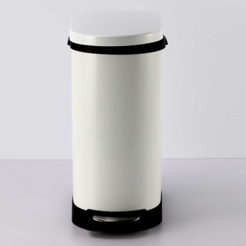 2x 10L Foot Pedal Stainless Steel Rubbish Recycling Garbage Waste Trash Bin U White - Image 2