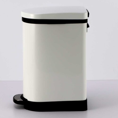 2x 10L Foot Pedal Stainless Steel Rubbish Recycling Garbage Waste Trash Bin U White - Image 3