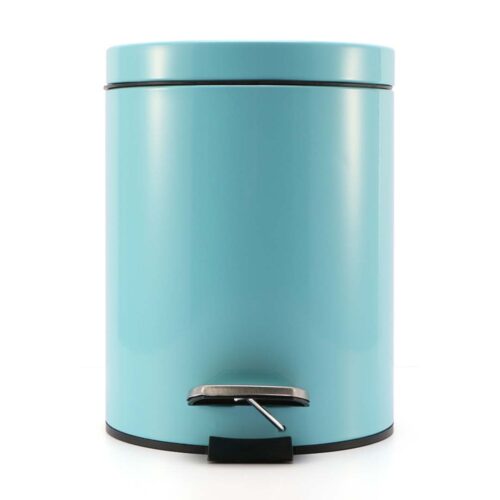 4x 7L Foot Pedal Stainless Steel Rubbish Recycling Garbage Waste Trash Bin Round Blue - Image 2