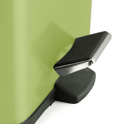4x 12L Foot Pedal Stainless Steel Rubbish Recycling Garbage Waste Trash Bin Square Green - Image 5