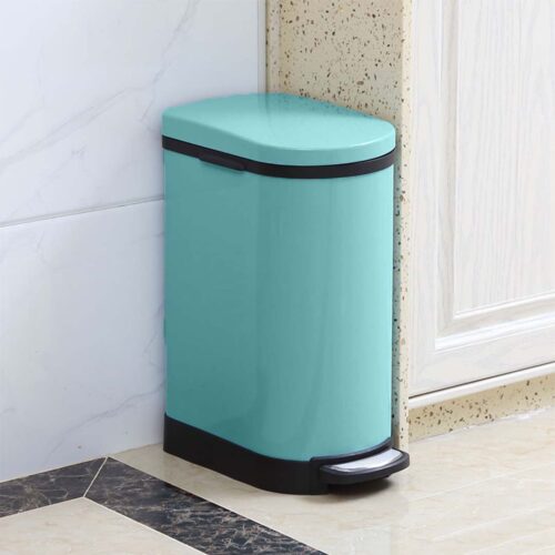 4x 10L Foot Pedal Stainless Steel Rubbish Recycling Garbage Waste Trash Bin U Blue - Image 6