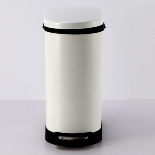 4x 10L Foot Pedal Stainless Steel Rubbish Recycling Garbage Waste Trash Bin U White - Image 2