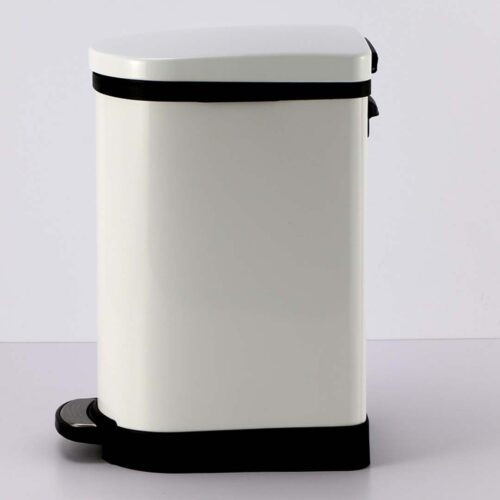 4x 10L Foot Pedal Stainless Steel Rubbish Recycling Garbage Waste Trash Bin U White - Image 3
