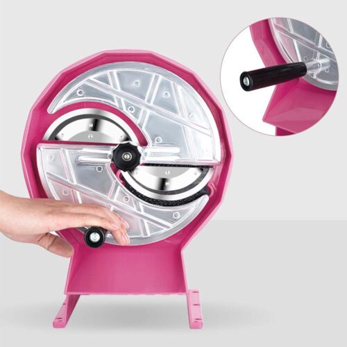 Commercial Manual Vegetable Fruit Slicer Kitchen Cutter Machine Pink - Image 3
