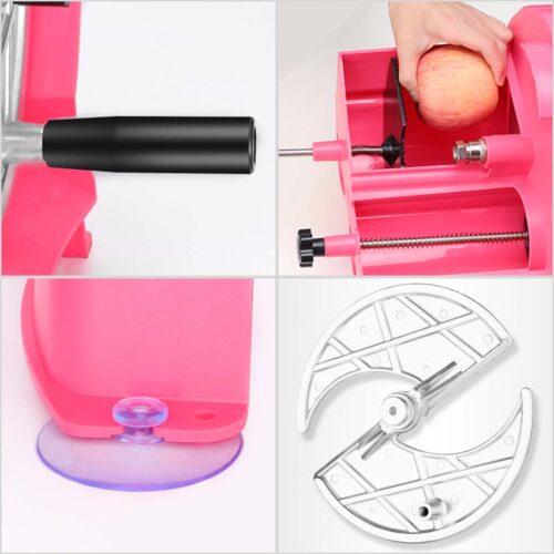 Commercial Manual Vegetable Fruit Slicer Kitchen Cutter Machine Pink - Image 7