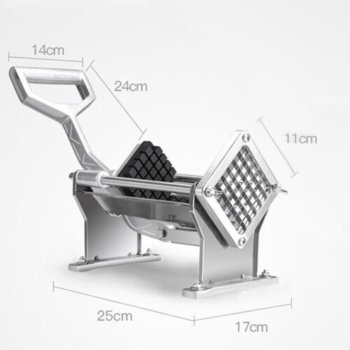 Stainless Steel Potato Cutter Commercial-Grade French Fry Fruit/Vegetable Slicer with 3 Blades - Image 3