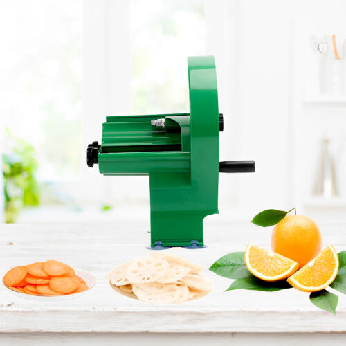 2x Commercial Manual Vegetable Fruit Slicer Kitchen Cutter Machine Green - Image 4
