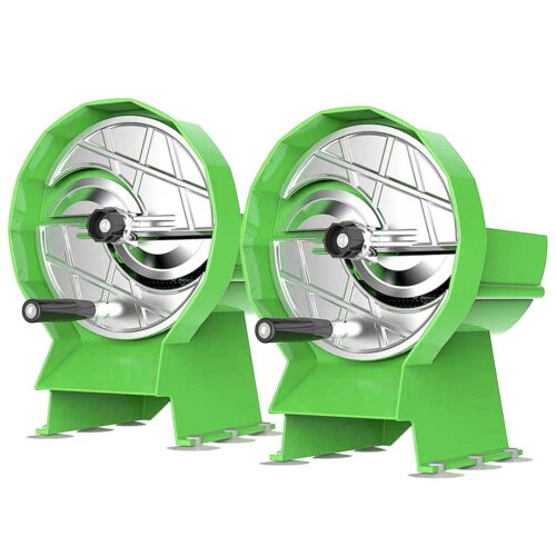 2x Commercial Manual Vegetable Fruit Slicer Kitchen Cutter Machine Green